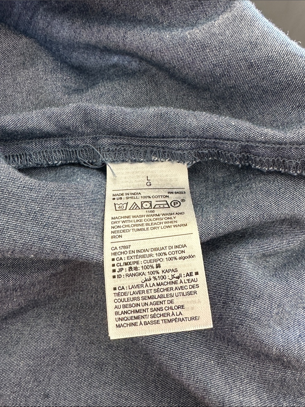 Old Navy Navy Blue Embroidered Dress. Sz. L - Picture 6 of 6